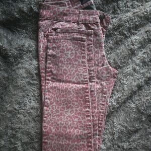 Divine Rights of Denim Pink Leopard Jeans